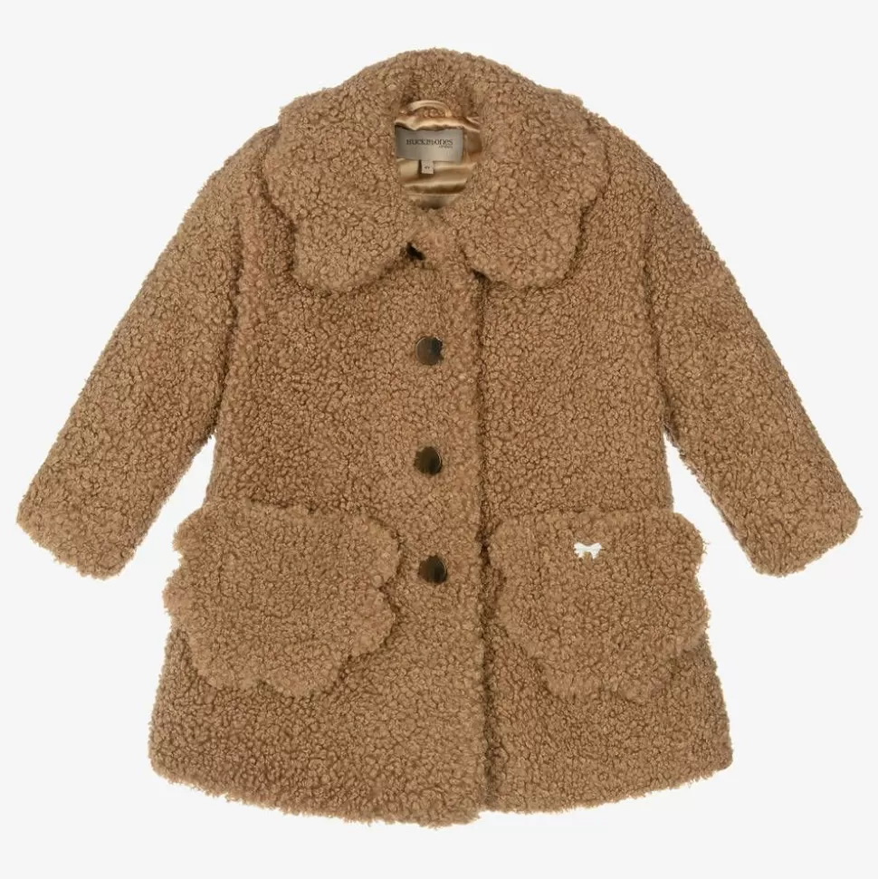 Hucklebones London Girls Brown Bouclé Coat^ Coats & Jackets
