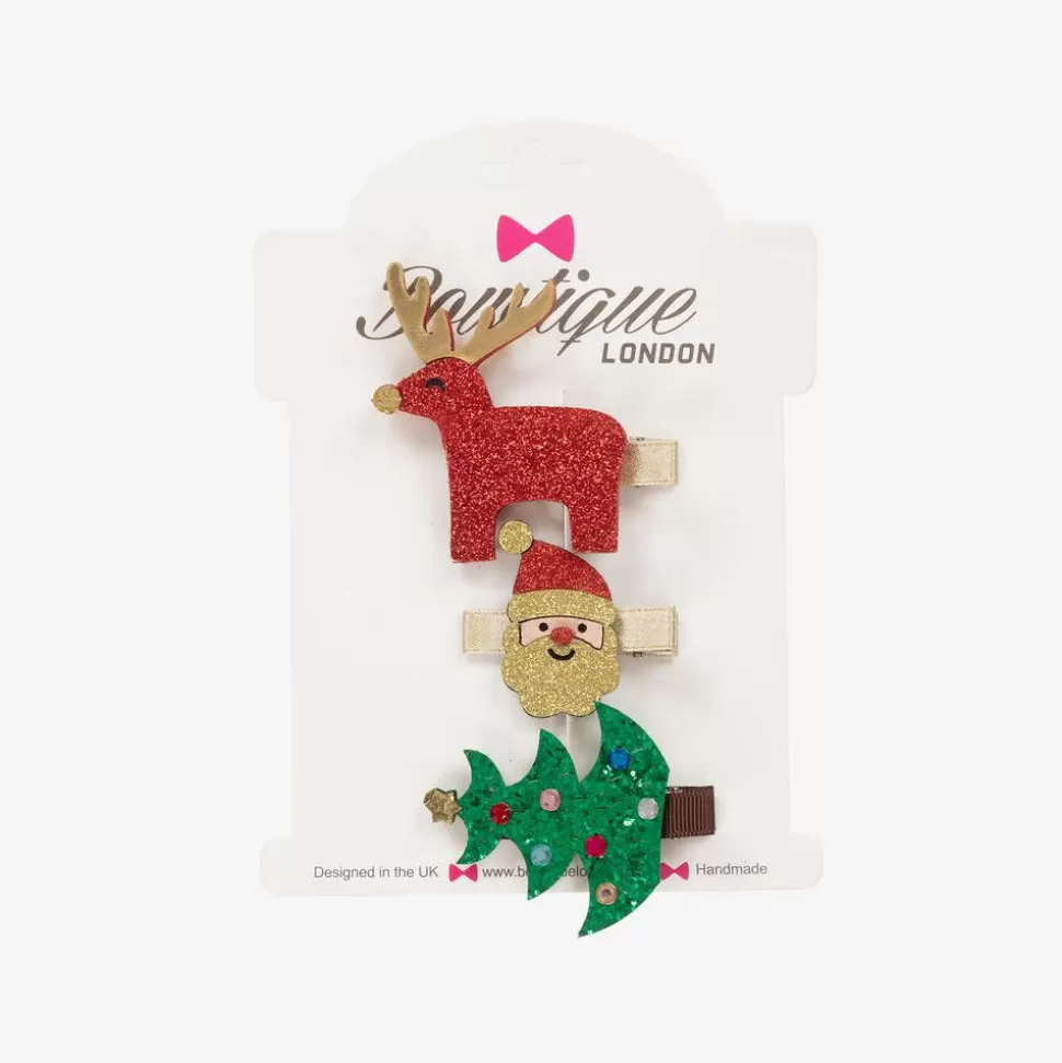 Bowtique London Girls Christmas Hair Clips (3 Pack)^ Hair Accessories