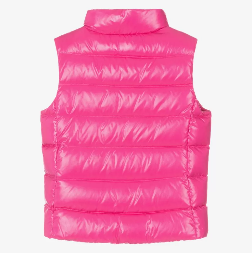 Moncler Enfant Girls Fuchsia Pink Ghany Down Padded Gilet^ Coats & Jackets