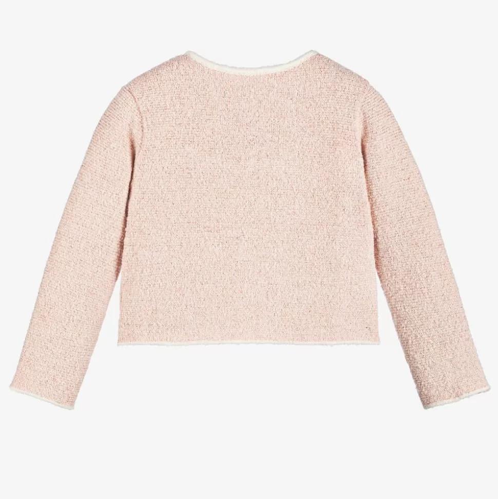 Lapin House Girls Glittery Pink Wool Knit Cardigan^ Tops