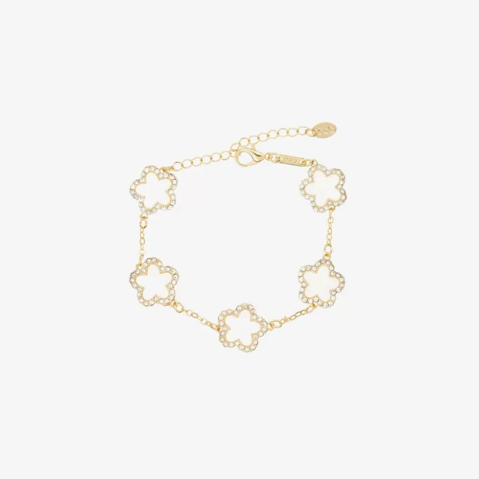David Charles Girls Gold & Ivory Clover Bracelet^ Jewellery