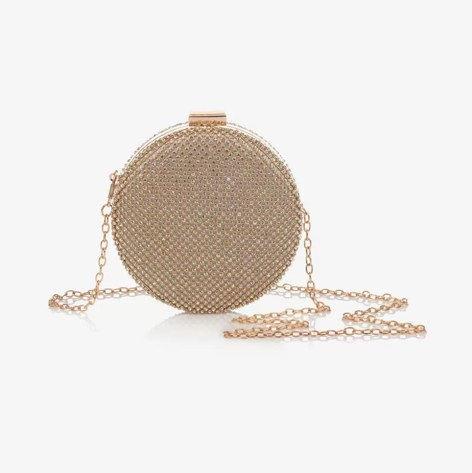 David Charles Girls Gold Diamanté Circle Bag (13cm)^ Bags
