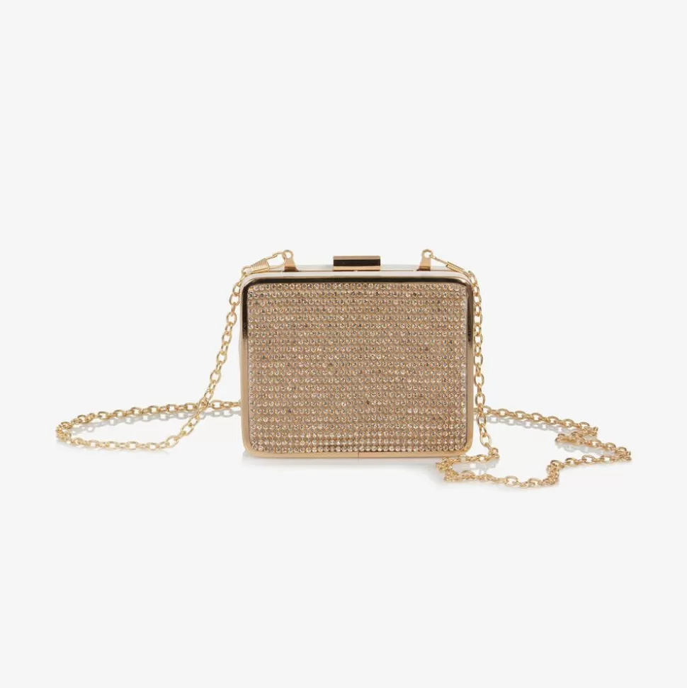 David Charles Girls Gold Rectangular Bag (12cm)^ Bags