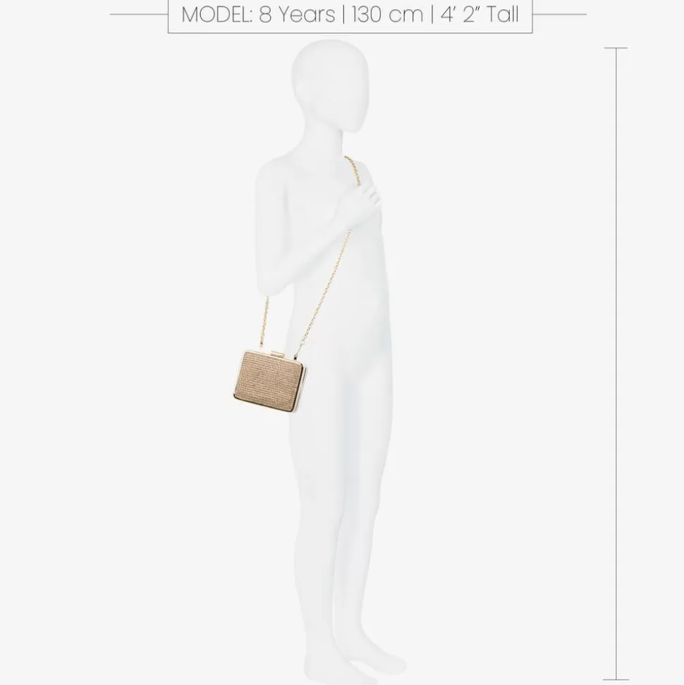 David Charles Girls Gold Rectangular Bag (12cm)^ Bags