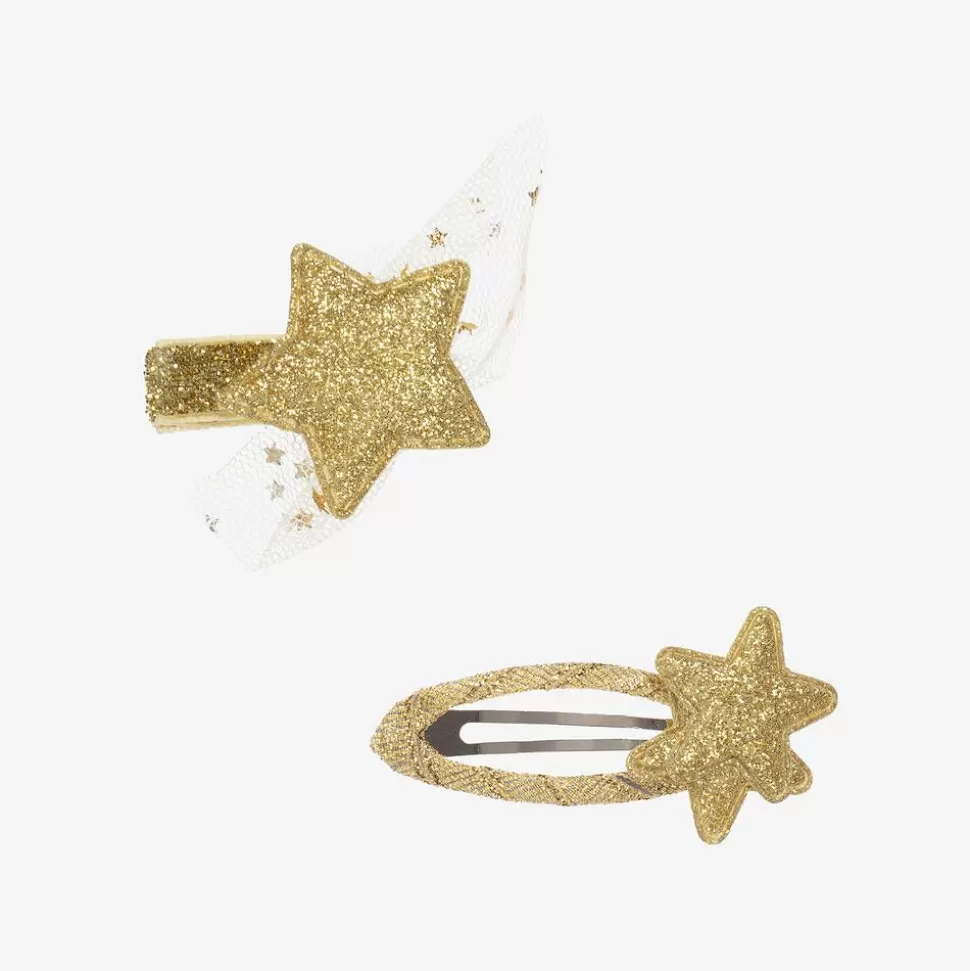 Bowtique London Girls Gold Star Hair Clips (2 Pack)^ Hair Accessories