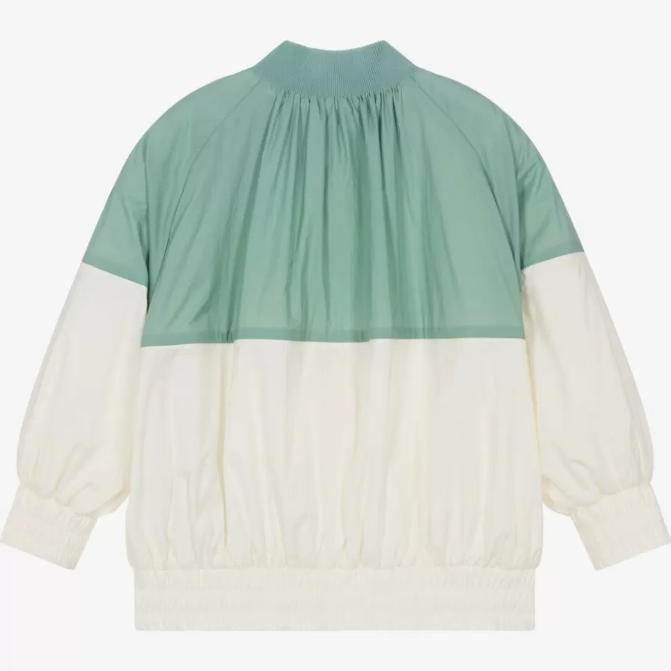 Moncler Enfant Girls Green & Ivory Aine Jacket^ Coats & Jackets