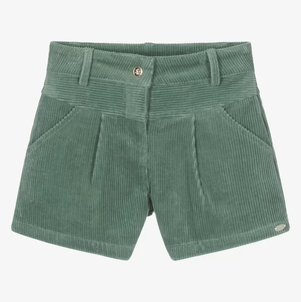 Tartine et Chocolat Girls Green Corduroy Shorts^ Shorts