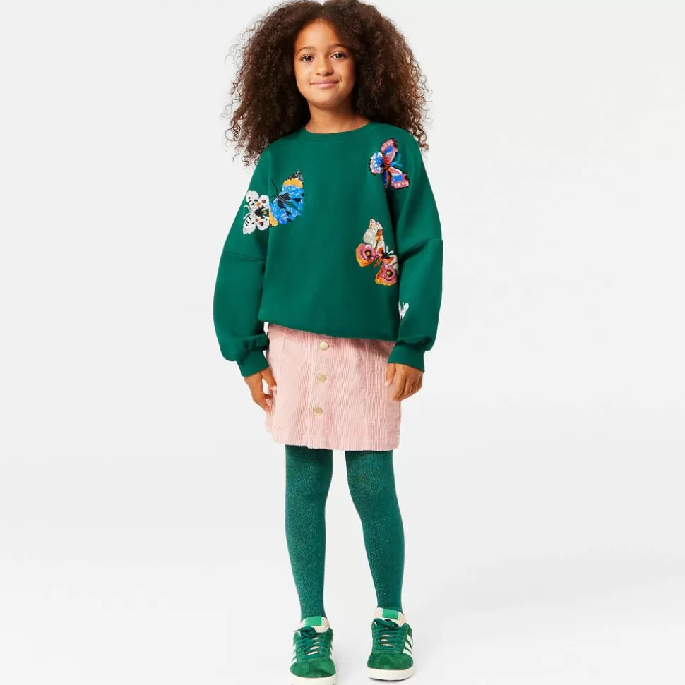 Molo Girls Green Cotton Glitter Tights^ Tights