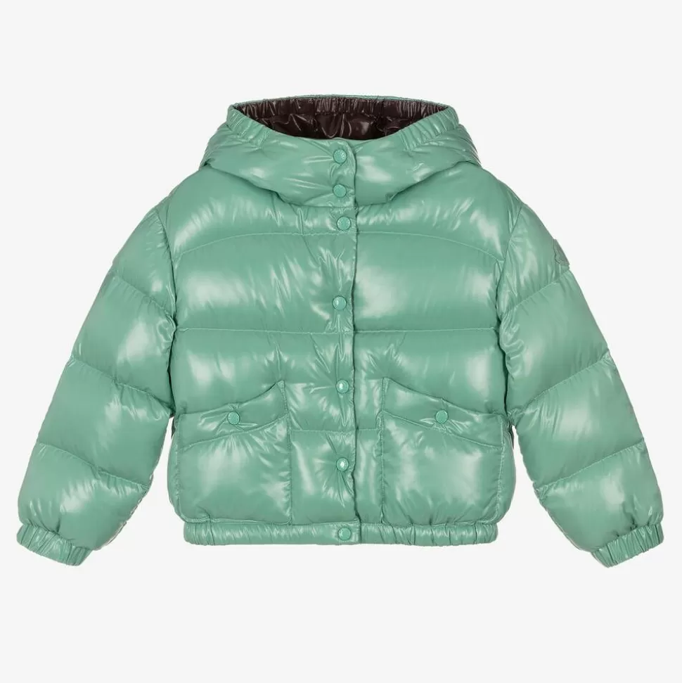 Moncler Enfant Girls Green Down Padded Jacket^ Coats & Jackets