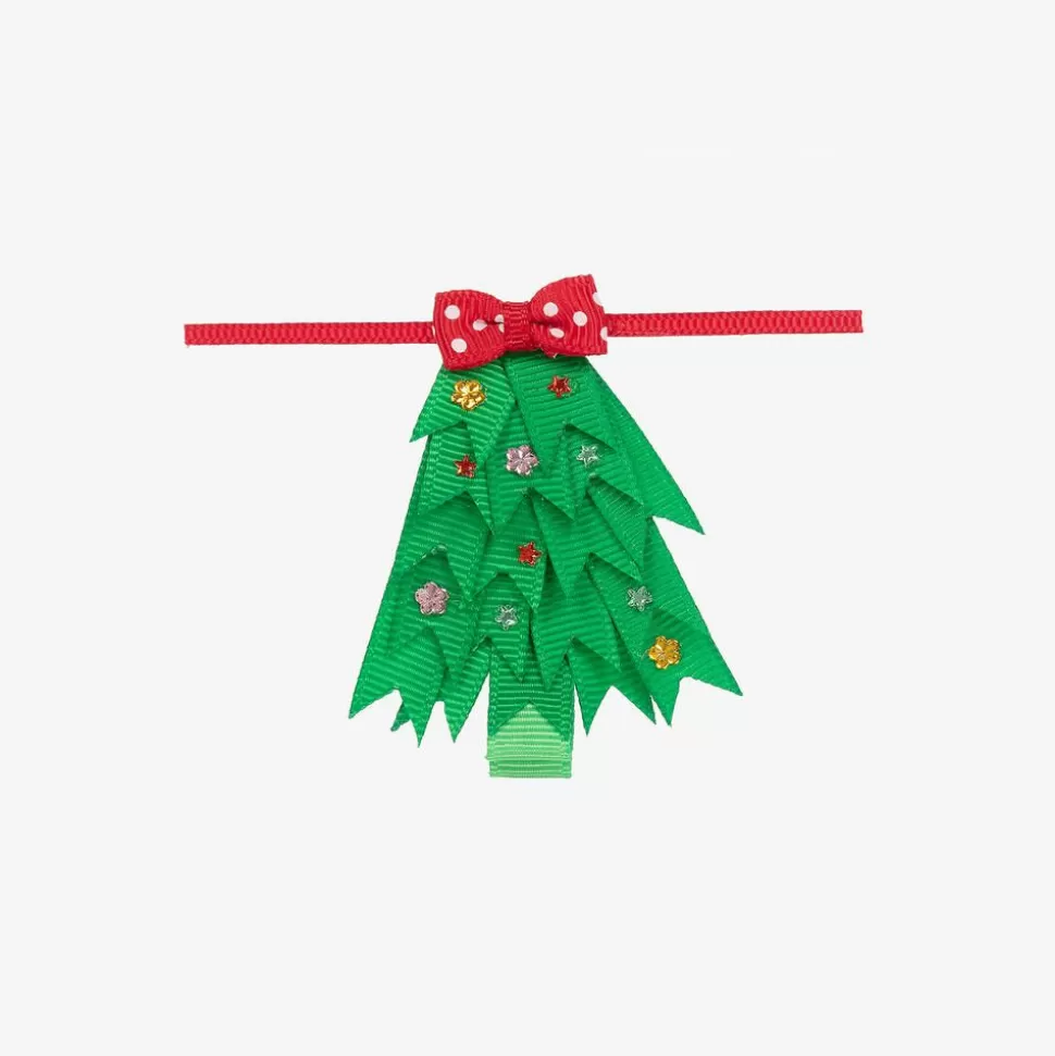 Bowtique London Girls Green Festive Tree Hair Clip (6cm)^ Hair Accessories