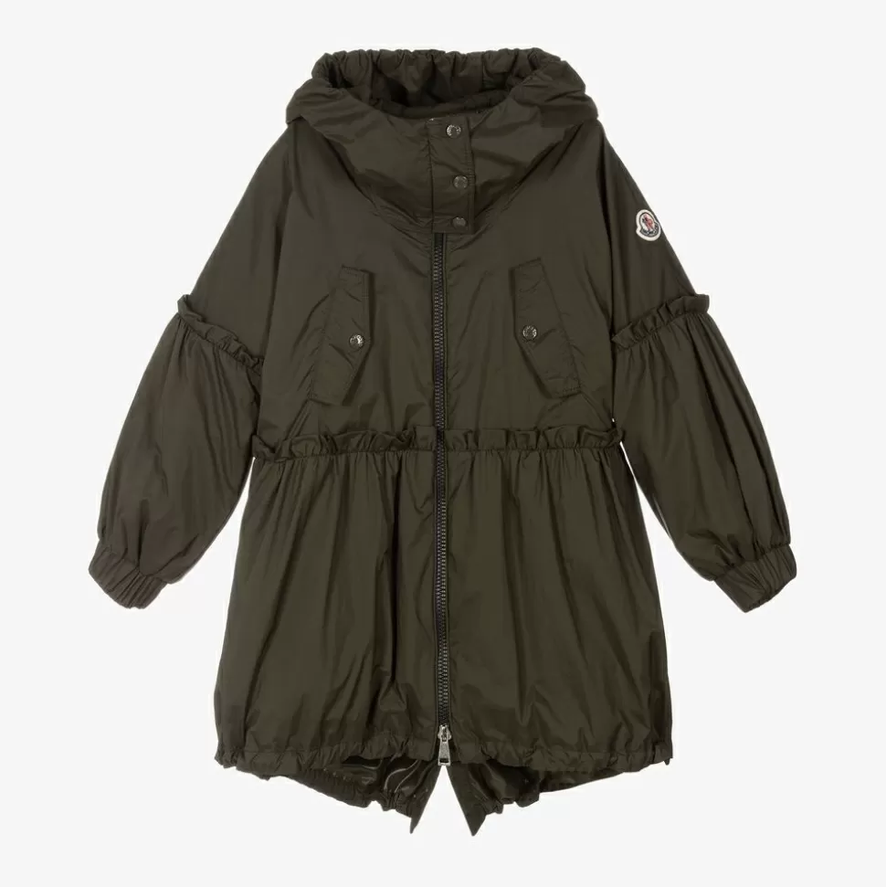 Moncler Enfant Girls Green Parka Coat^ Coats & Jackets