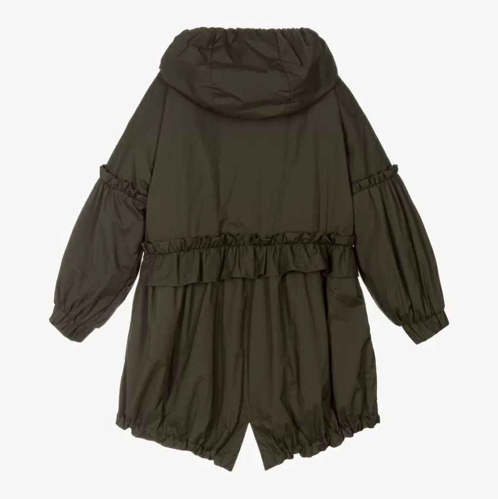 Moncler Enfant Girls Green Parka Coat^ Coats & Jackets