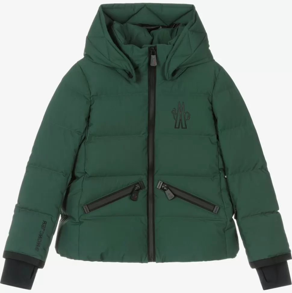 Moncler Enfant Girls Green Suisses Down Ski Jacket^ Snowwear