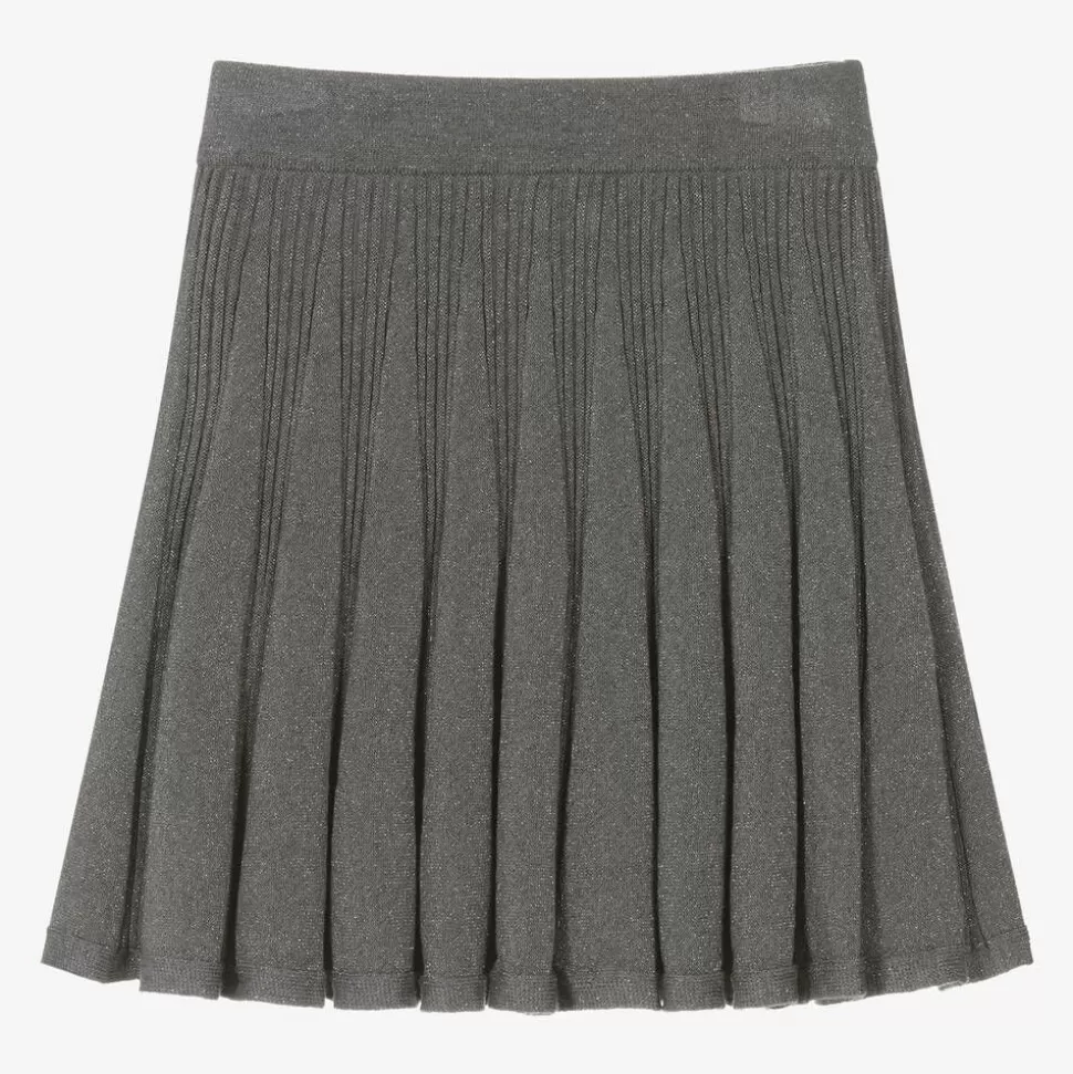 Mayoral Girls Grey Glitter Knitted Skirt^ Skirts