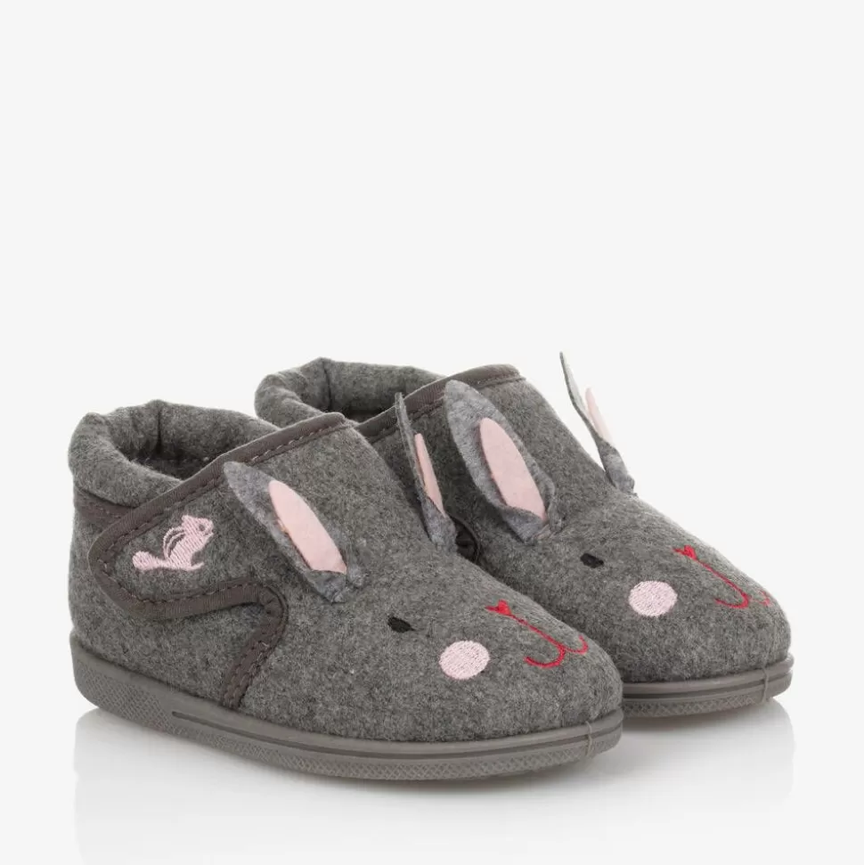 Chipmunks Girls Grey Rabbit Slippers^ Slippers | Slippers