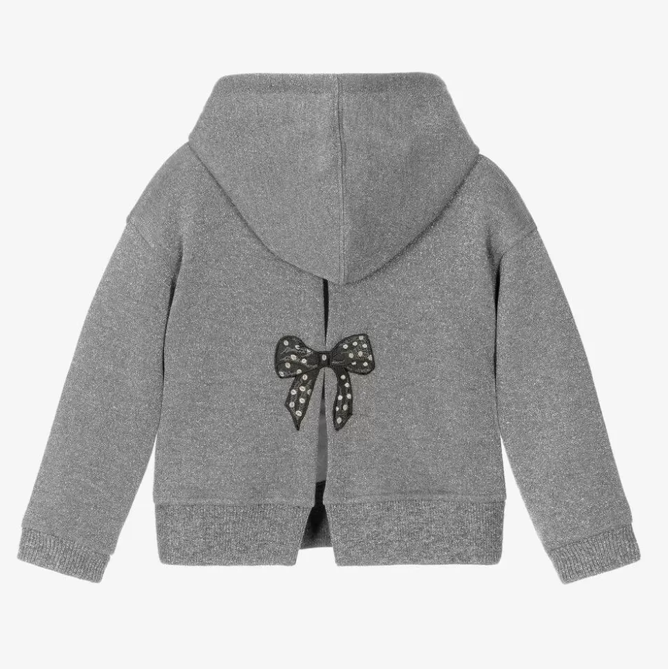 Monnalisa Girls Grey Sparkly Disney Hoodie^ Tops