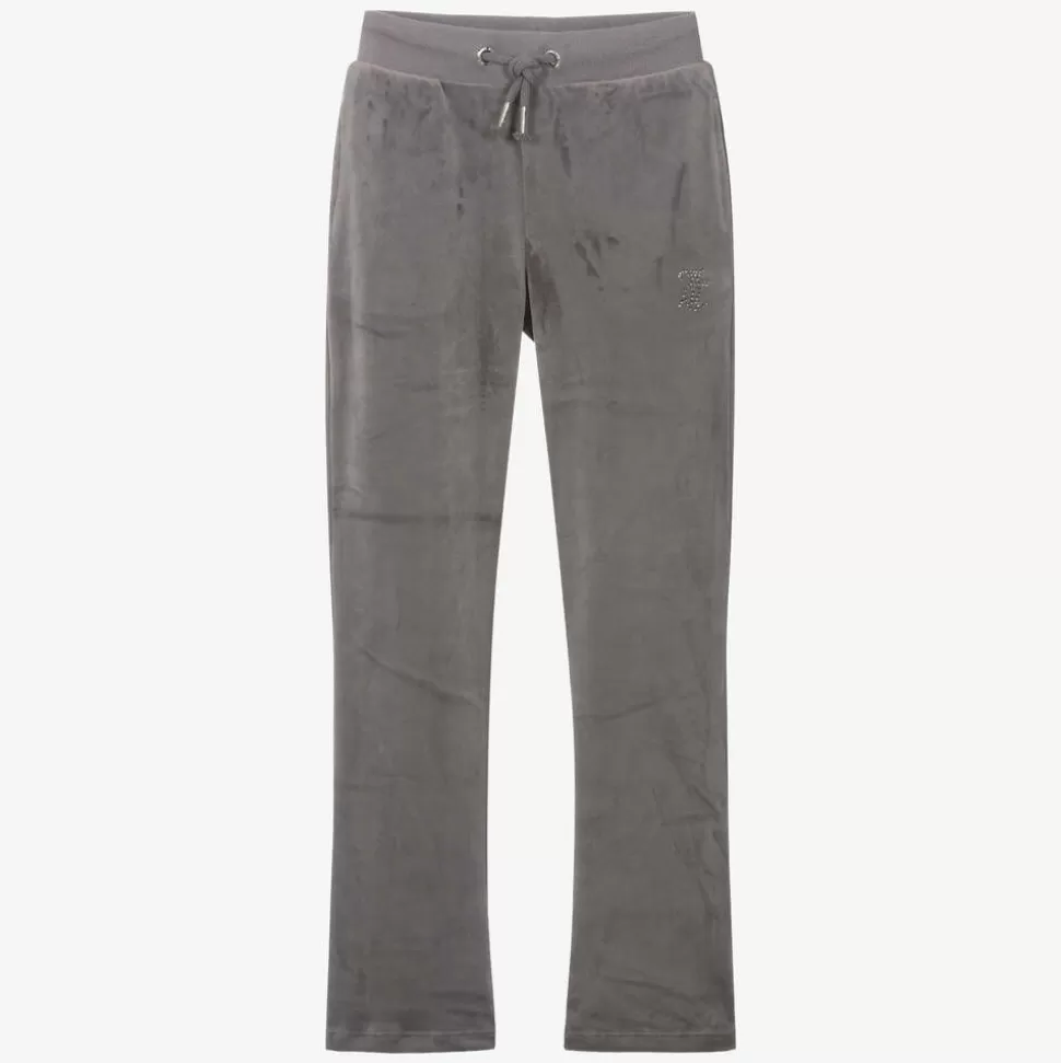 Juicy Couture Girls Grey Velour Flared Joggers^ Trousers