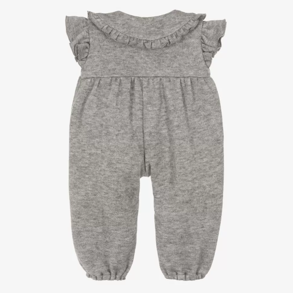 Phi Clothing Girls Grey Viscose Knit Bow Jumpsuit^ Trousers