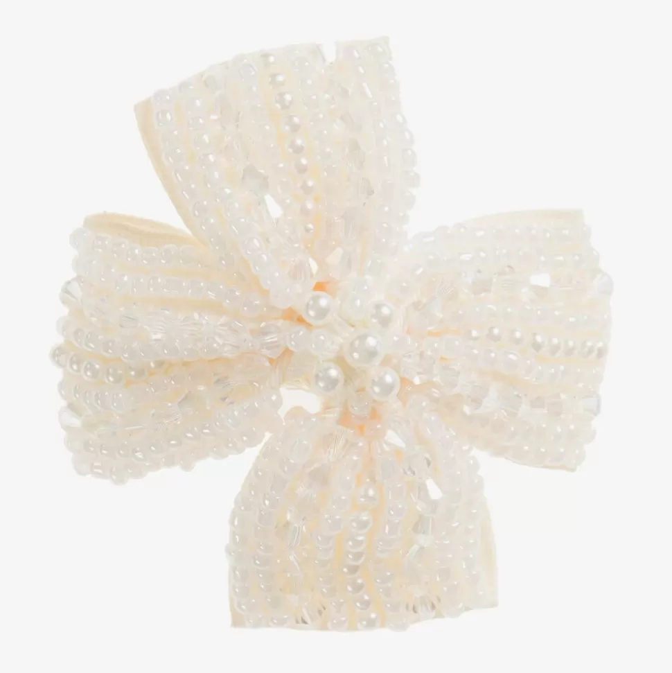 Sienna Likes To Party Girls Handmade Ivory Bead Hairclip (6.5cm)^ Hair Accessories