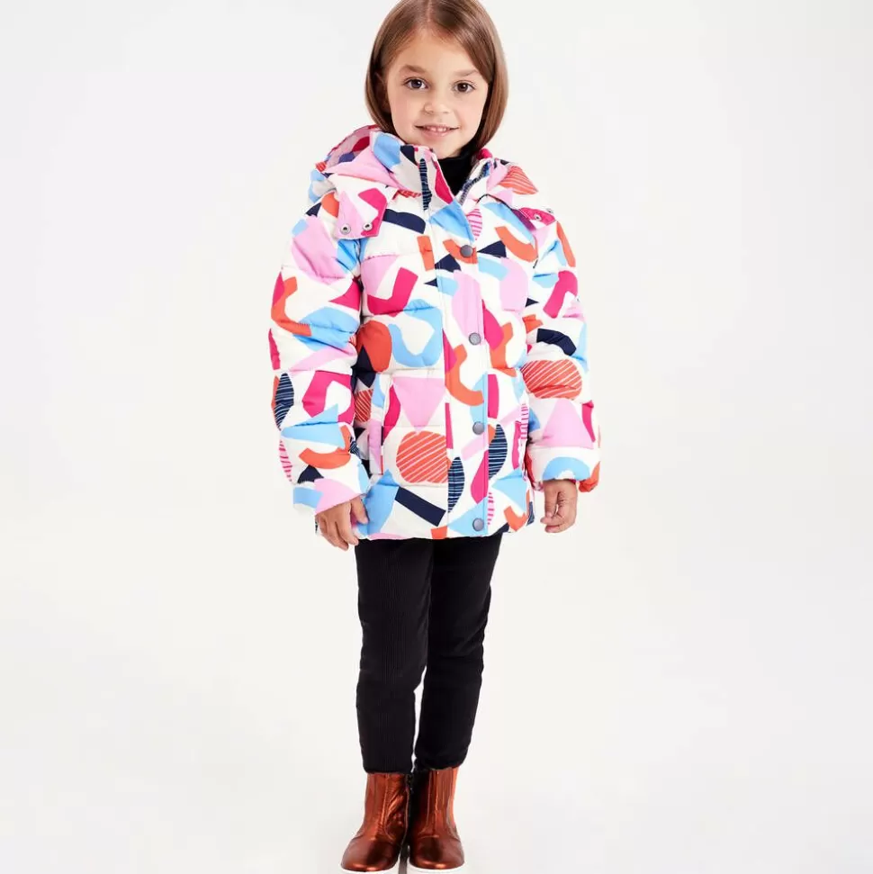 Joyday Girls Ivory & Pink Showerproof Puffer Coat^ Coats & Jackets