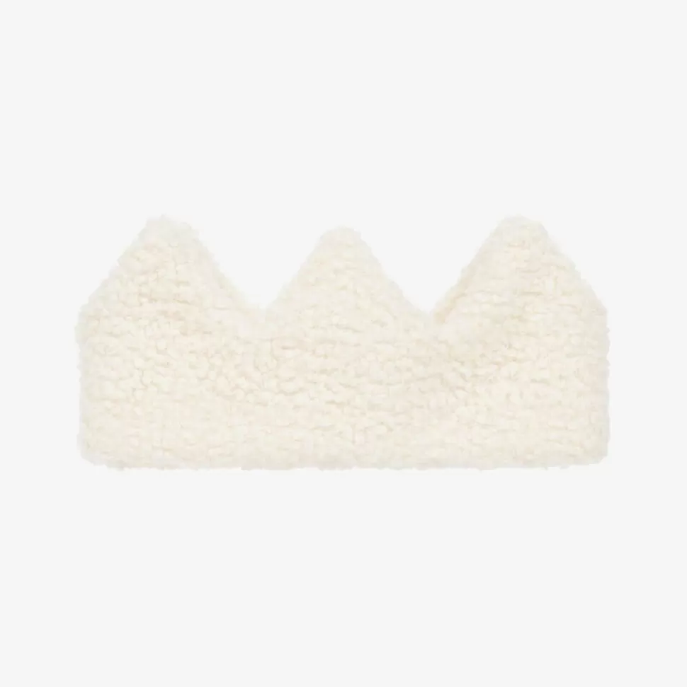 Jamiks Girls Ivory Bouclé Fleece Crown Headband^ Hair Accessories