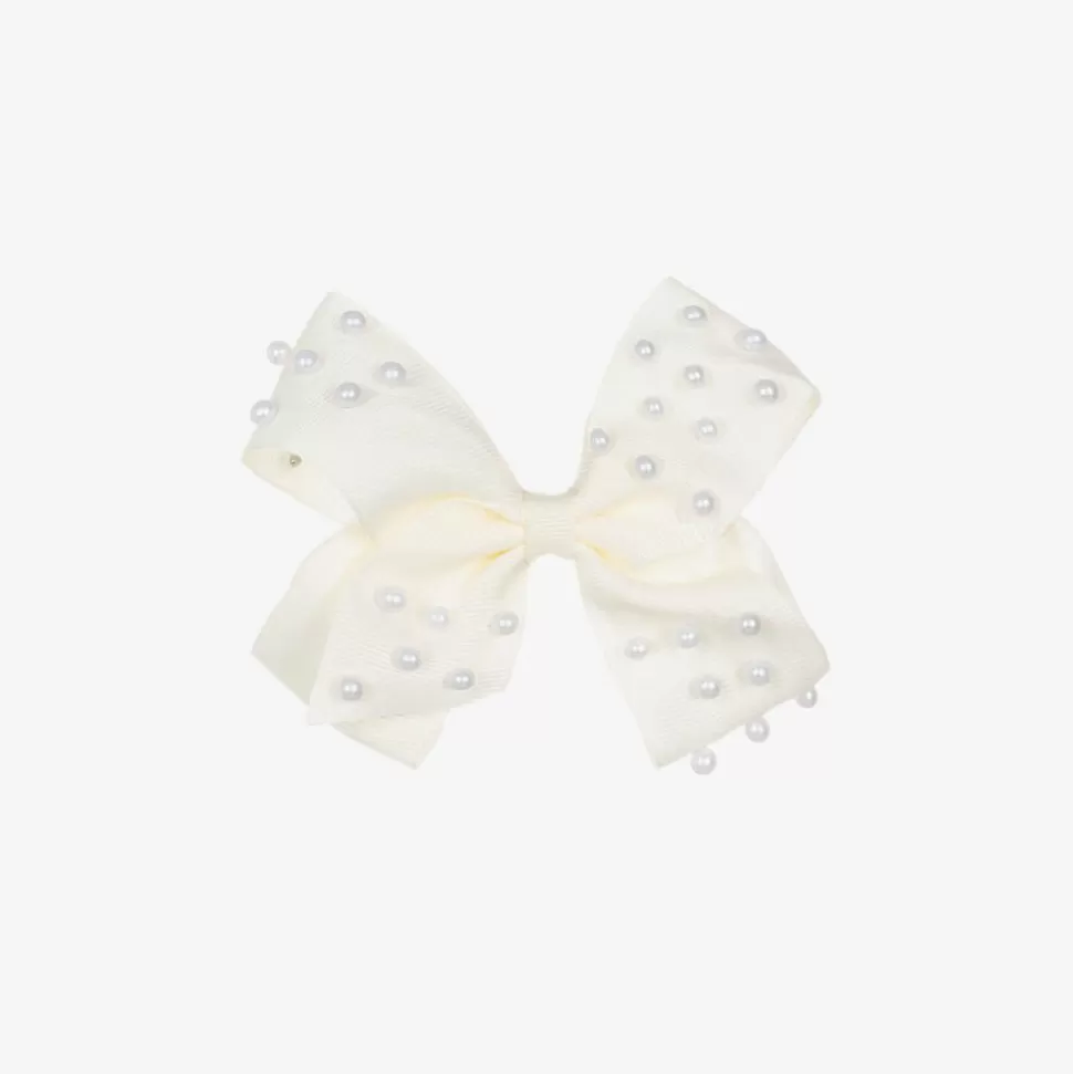 Bowtique London Girls Ivory Bow Hair Clip (11cm)^ Hair Accessories