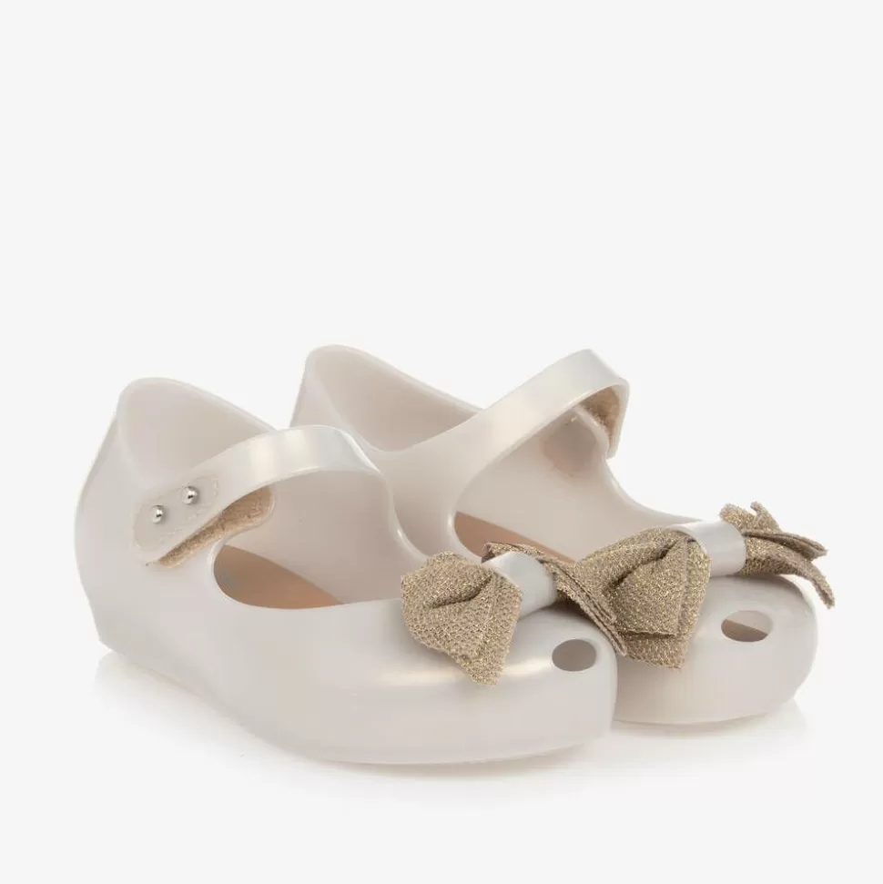 Mini Melissa Girls Ivory Bow Jelly Shoes^ Jelly Shoes | Jelly Shoes