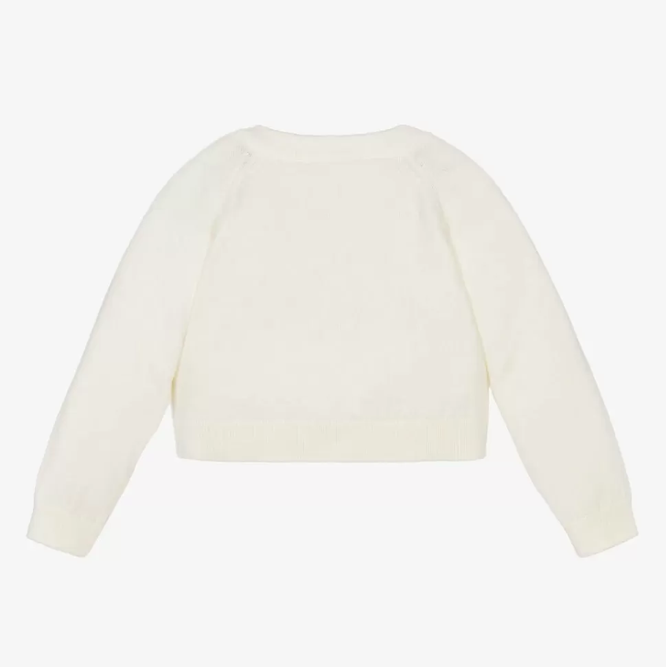 Moschino Baby Girls Ivory Cotton & Wool Cardigan^ Tops