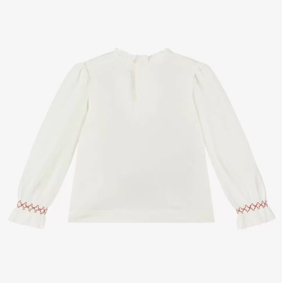 Mayoral Girls Ivory Cotton Ballerina Top^ Tops