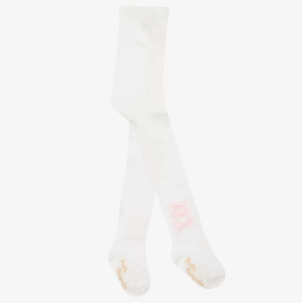 Pretty Originals Girls Ivory Cotton Bow Tights^ Tights