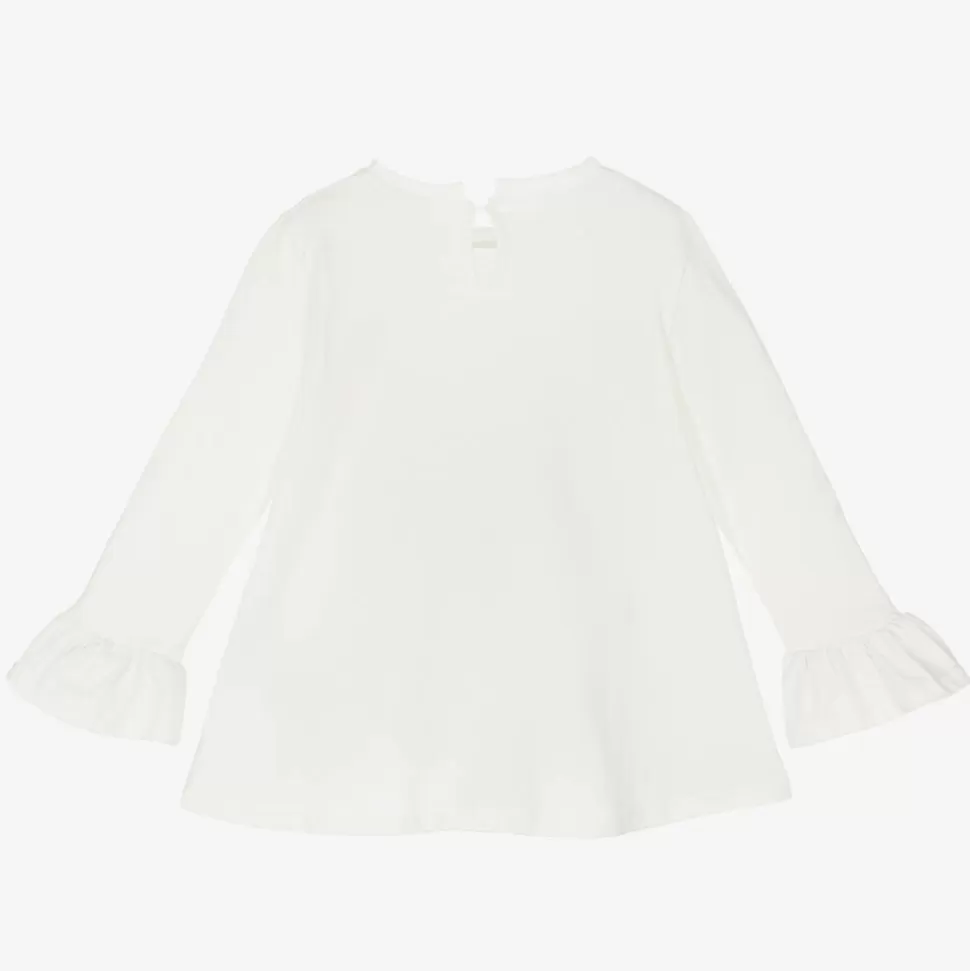 Monnalisa Girls Ivory Cotton Disney Top^ Tops