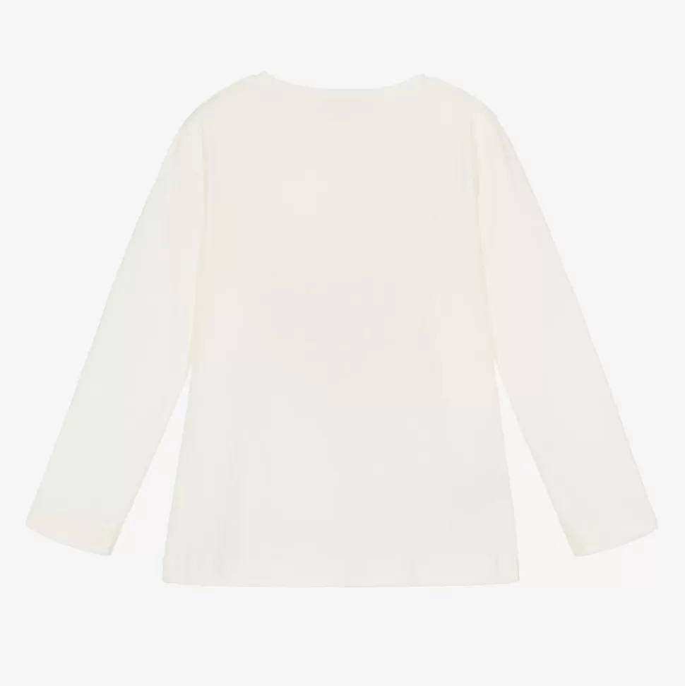 Mayoral Girls Ivory Cotton Festive Top^ Tops