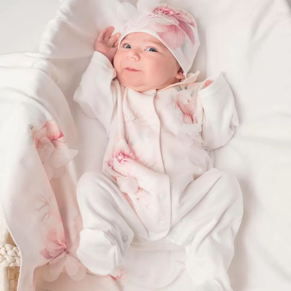 Sofija Girls Ivory Cotton Floral Babysuit Set^ Gifts | Babysuits