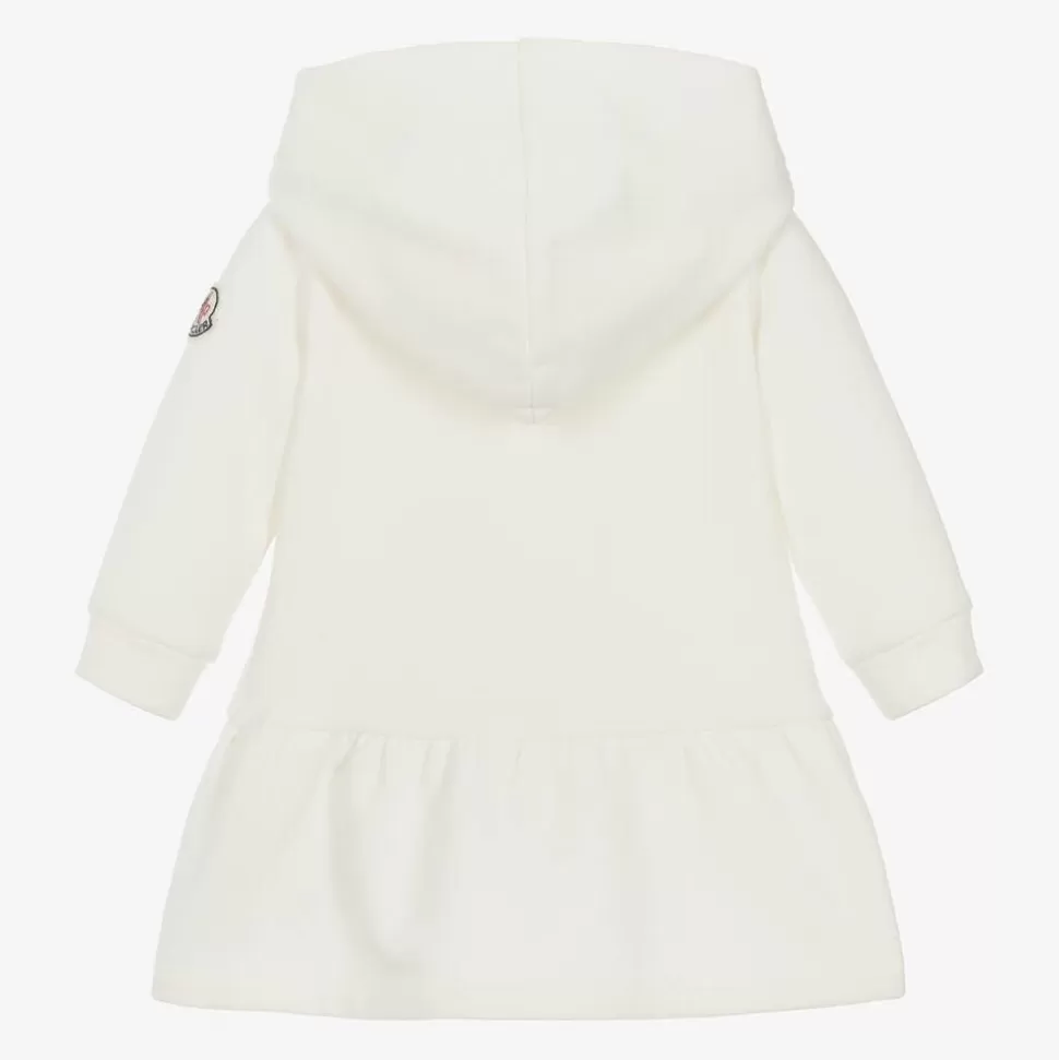 Moncler Enfant Girls Ivory Cotton Hooded Dress^ Dresses