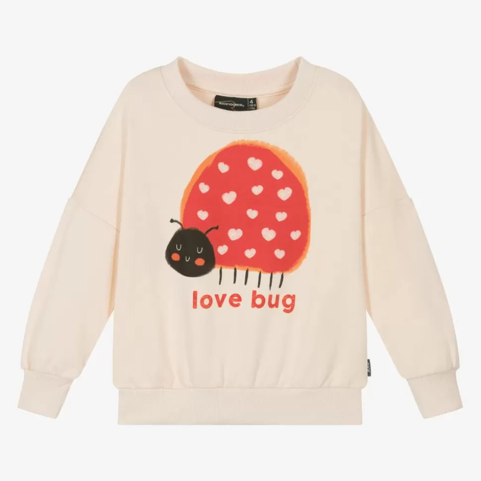 Rock Your Baby Girls Ivory Cotton Ladybird Sweatshirt^ Tops