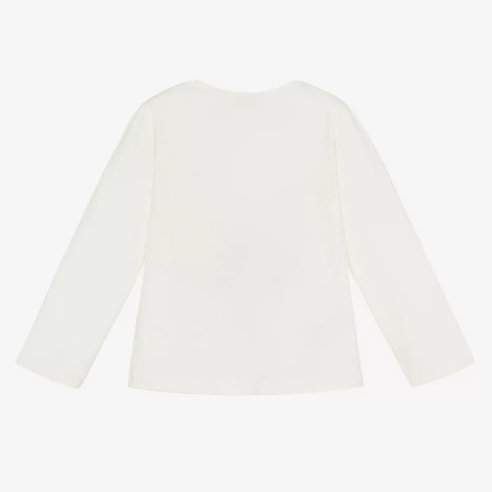 Mayoral Girls Ivory Cotton Sequin Umbrella Top^ Tops