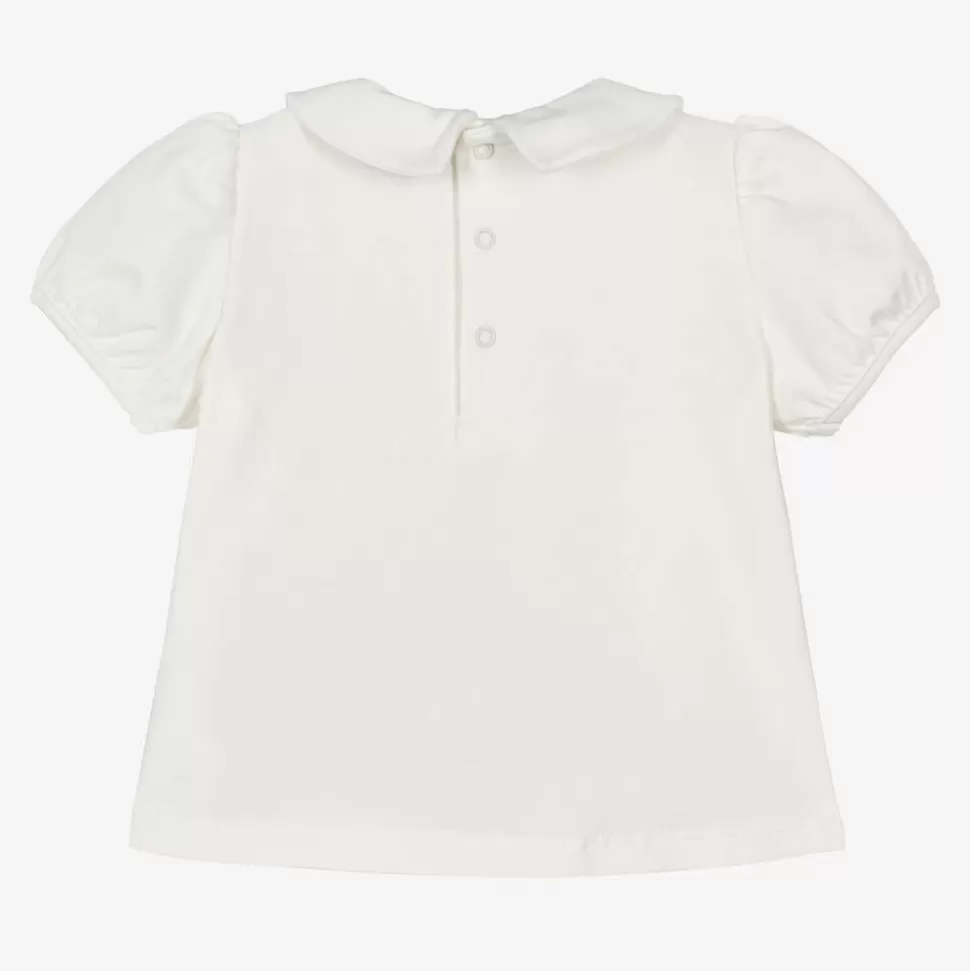 Moschino Baby Girls Ivory Cotton T-Shirt^ Tops