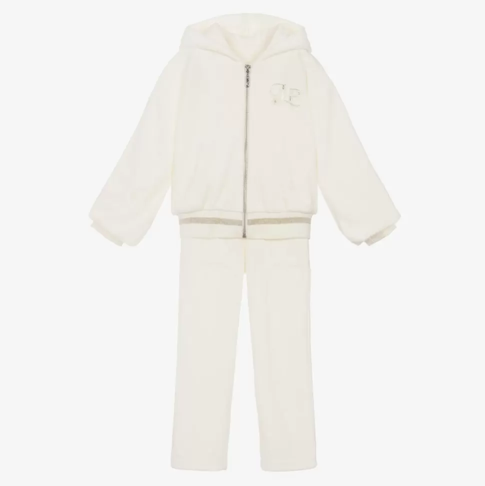 Lapin House Girls Ivory Cotton Velour Tracksuit^ Tracksuits