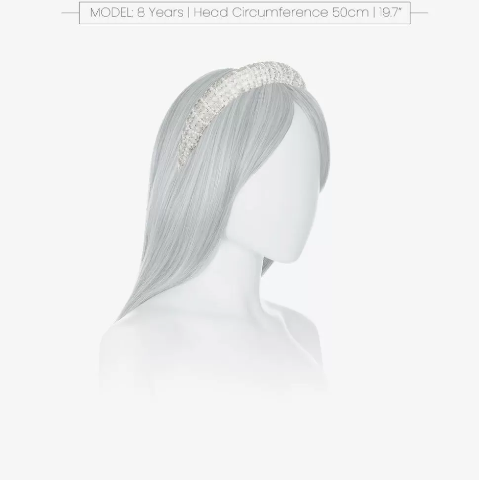 David Charles Girls Ivory Diamanté Padded Hairband^ Hair Accessories