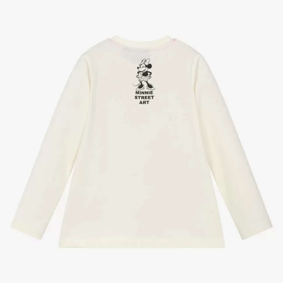 iDO Baby Girls Ivory Disney Print Cotton Top^ Tops