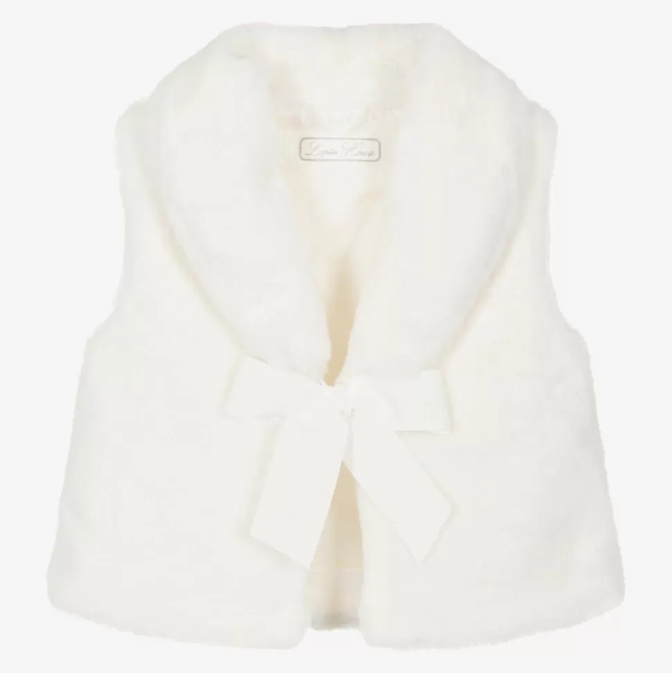 Lapin House Girls Ivory Faux Fur Gilet^ Coats & Jackets