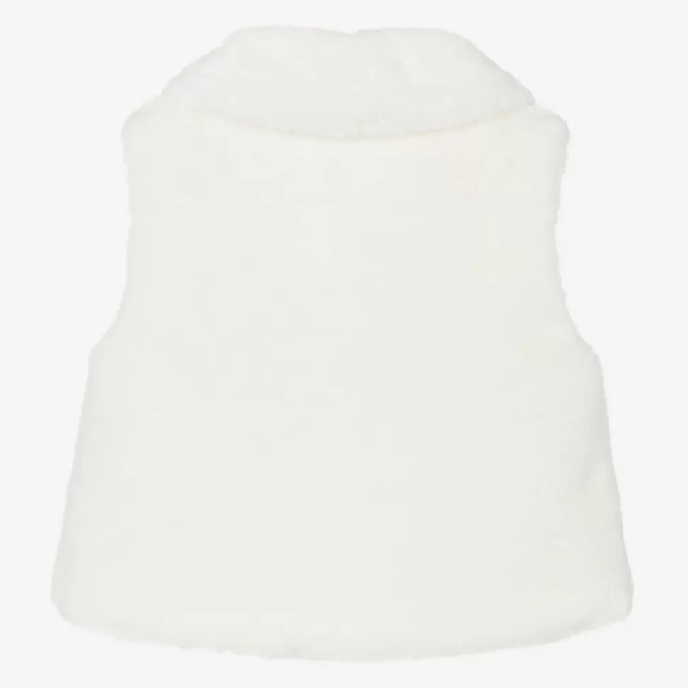 Lapin House Girls Ivory Faux Fur Gilet^ Coats & Jackets