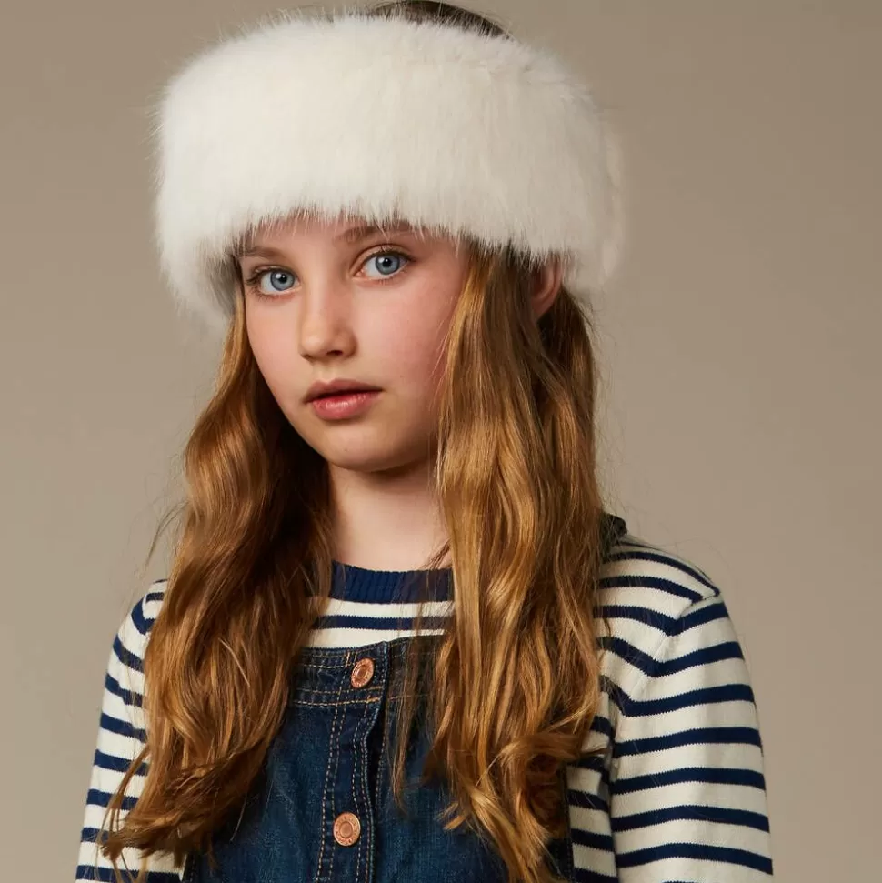 Helen Moore Girls Ivory Faux Fur Headband^ Hats | Hair Accessories