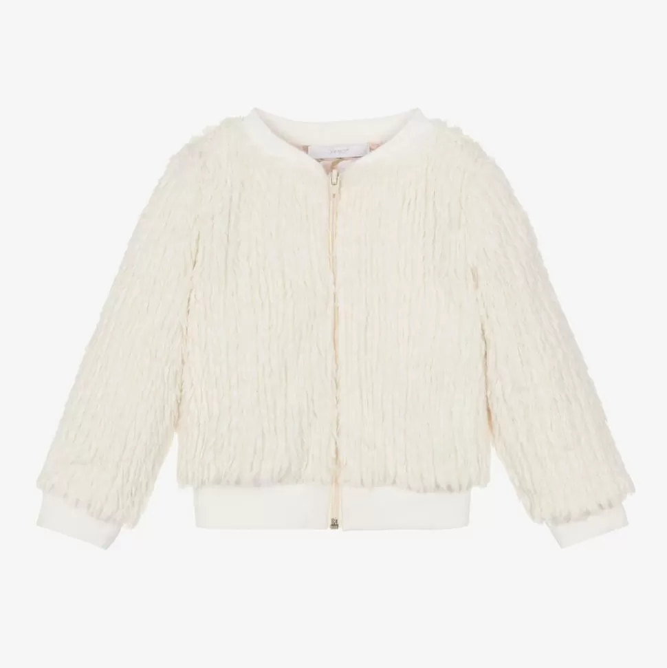 Jamiks Girls Ivory Faux Fur Jacket^ Coats & Jackets