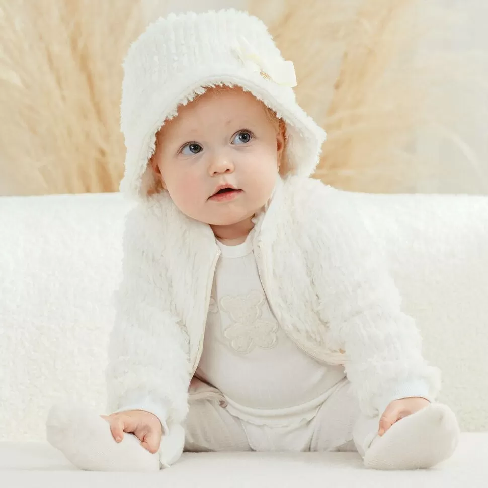 Jamiks Girls Ivory Faux Fur Jacket^ Coats & Jackets