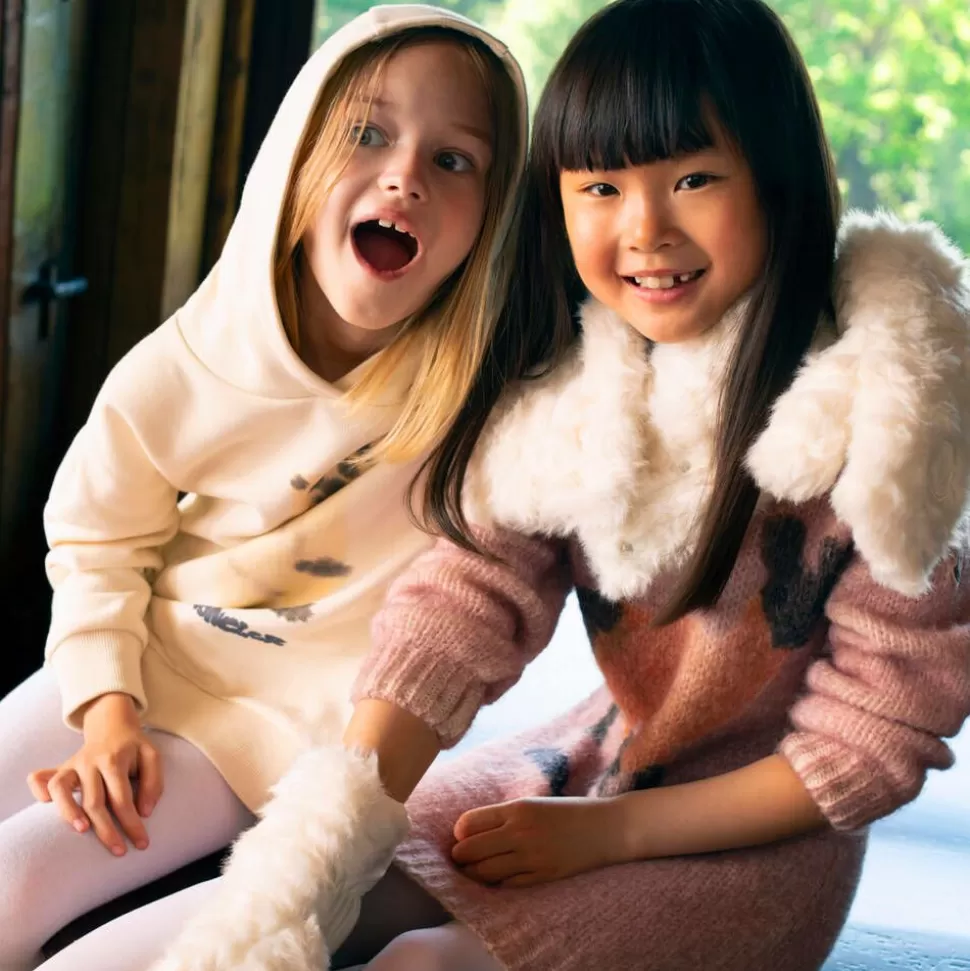 Moncler Enfant Girls Ivory Faux Fur Neck Warmer^ Scarves