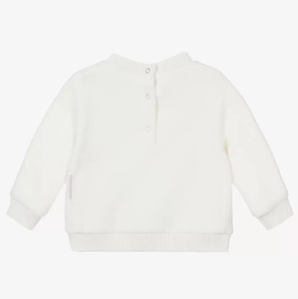Moncler Enfant Girls Ivory Fleece Sweatshirt^ Tops