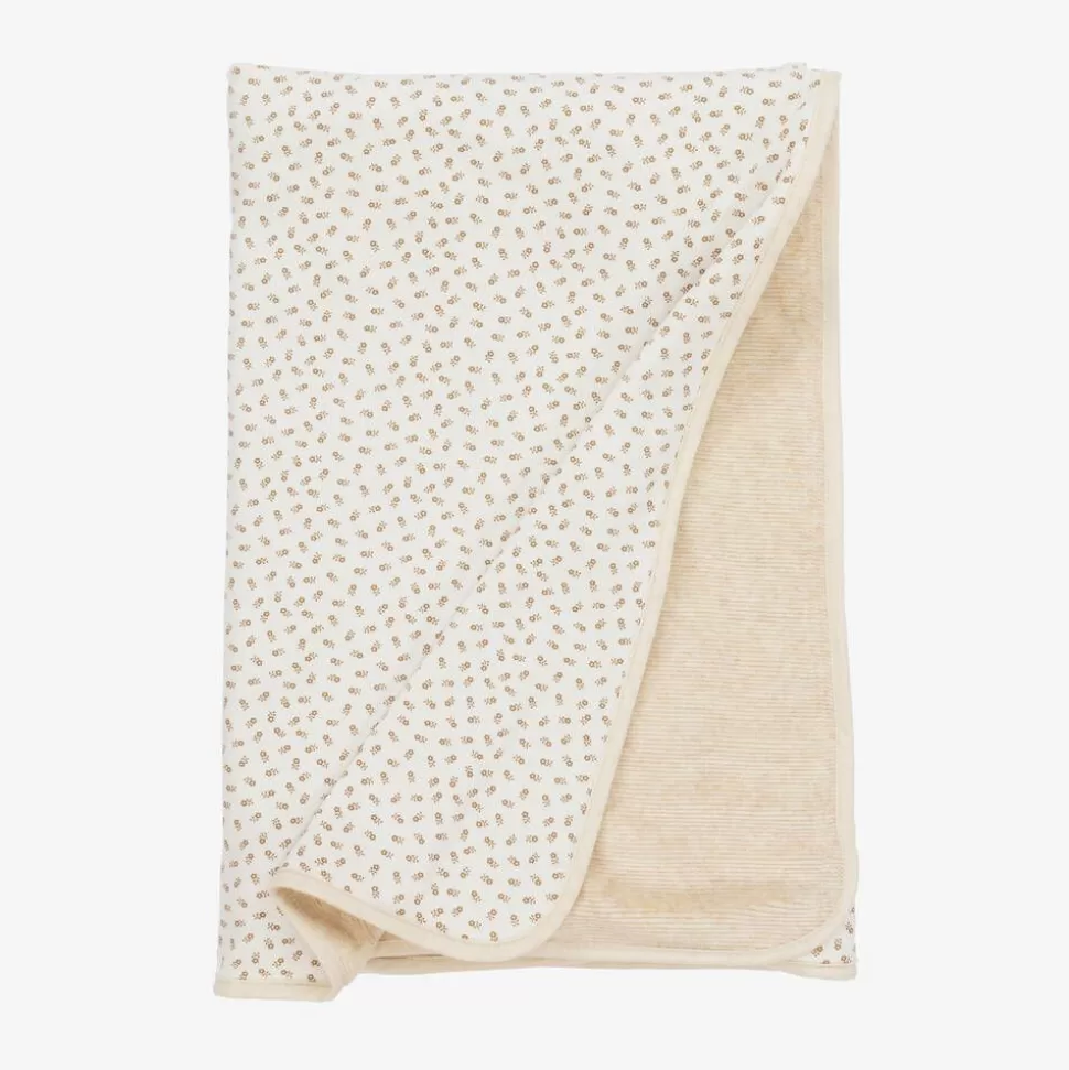Laranjinha Girls Ivory Floral Cotton Blanket (83cm)^ Blankets & Shawls
