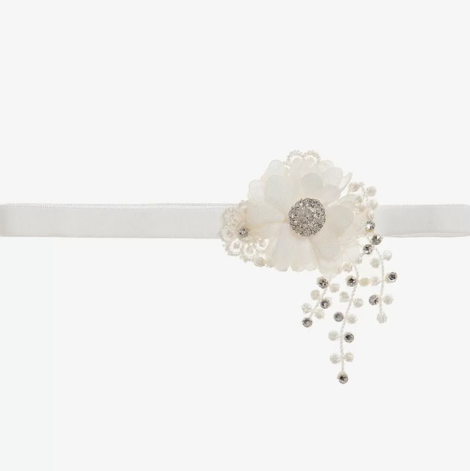 Cute Cute Girls Ivory Flower Headband^ Hair Accessories