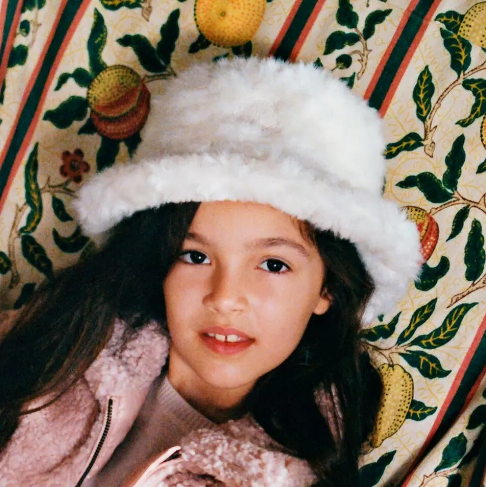 Moncler Enfant Girls Ivory Fluffy Faux Fur Hat^ Hats